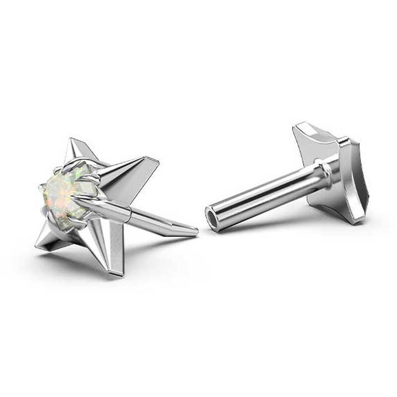 Stolen Girlfriends Club Gothic Star Flat Back Earring - Single image number 2